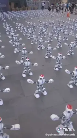 Guinness World Record Most Robots  Dancing