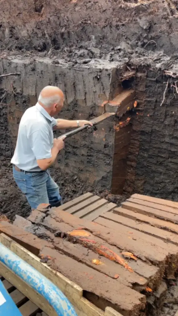 Cutting turf for burning