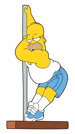Simpsons Homer Pole Dance Sticker