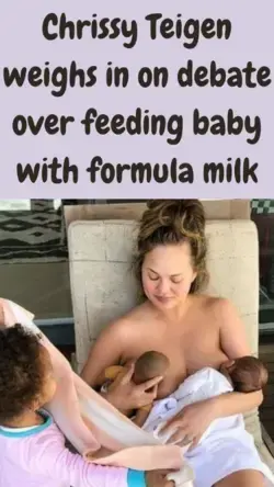 Chrissy Teigen weighs in on debate over feeding baby with formula milk