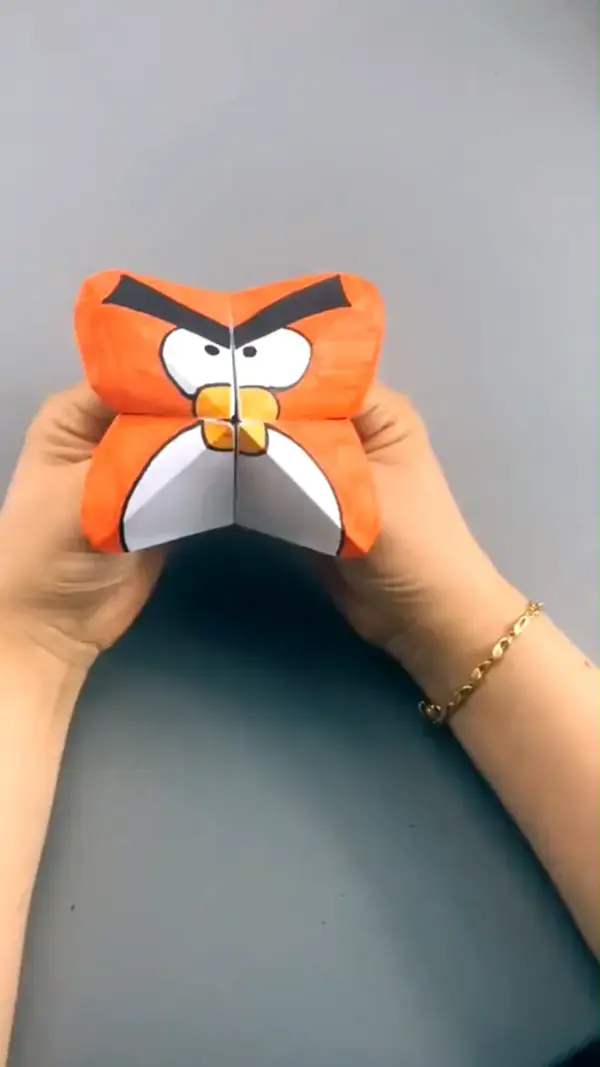 Origami paper angry bird - origami DIY idea