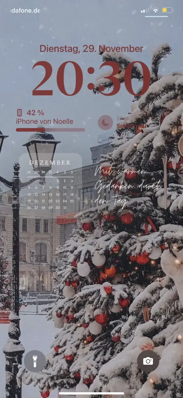 Christmas Wallpaper iPhone Calendar Widget December Winter Lockscreen Rot