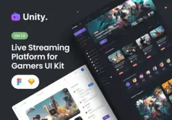 Unity Dashboard Kit — Gaming 🎮