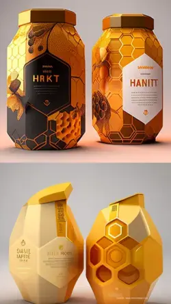 Premium honey packaging design concepts