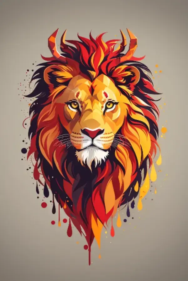Graphic Vector of a Cute Happy Lion