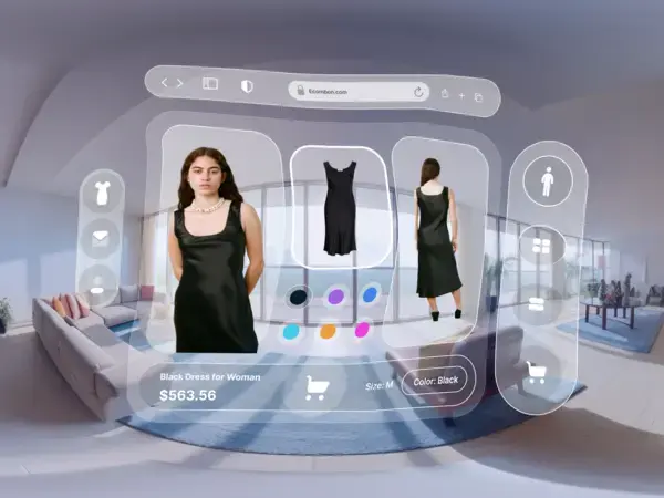 Virtual Spatial e-commerce UI Design Concept