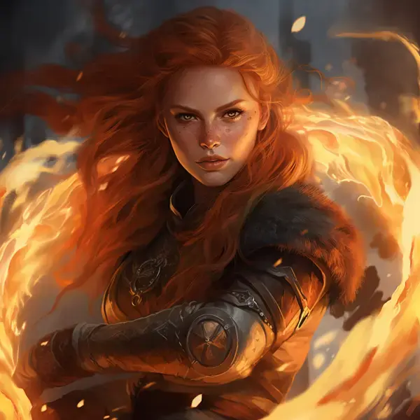 ginger viking girl firebending