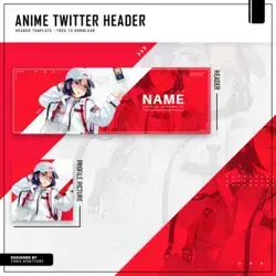 Anime Twitter Header - Template 