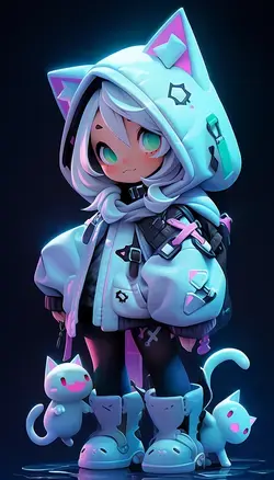 Cyberpunk Chibi Girl