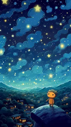 Cute Night Sky Phone Wallpaper