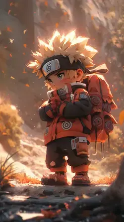 Cute Baby Naruto Autumn / Fall 4K Wallpaper