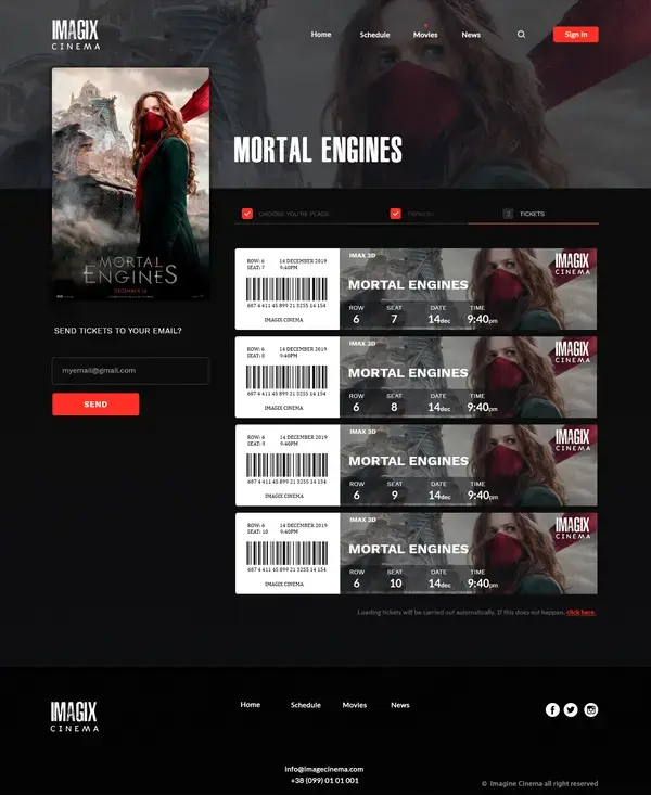 Cinema Web Site Design Pt5