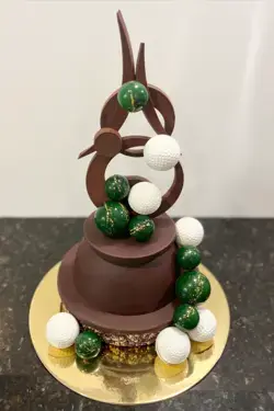 Golf Themed Chocolate Showpiece
