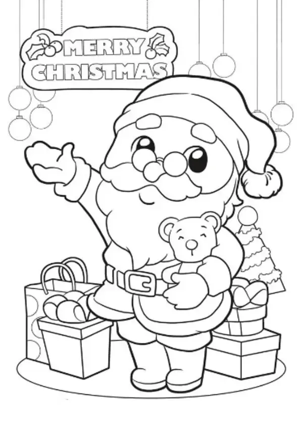 christmas coloring page for kids