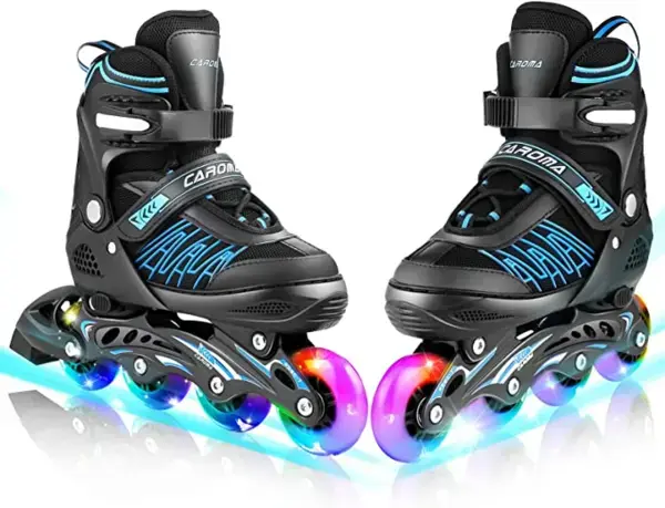 Amazon.com : Caroma Adjustable Inline Skates for Girls Boys Women Men with Full Light Up Wheels, Outdoor &amp; Indoor Roller Skates Blades for Kids Youth Adults Beginner : Sports &amp; Outdoors