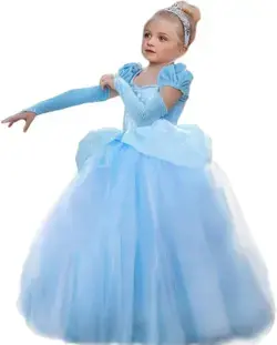 SNDSHOP Cinderella Princess Dress Costume for Toddler Girls Halloween 2-11T