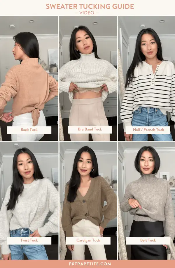 How to tuck a chunky knit sweater