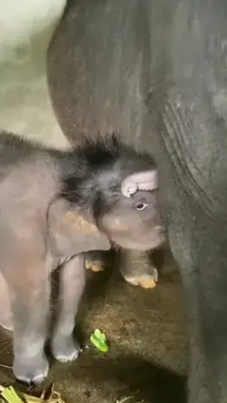 Baby Elephant with her mother