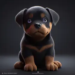 Pixar Rottie Puppy
