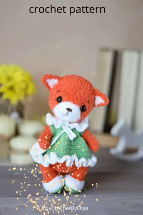 Fox crochet pattern. Amigurumi plush fox tutorial. Crochet pattern amigurumi forest animals.