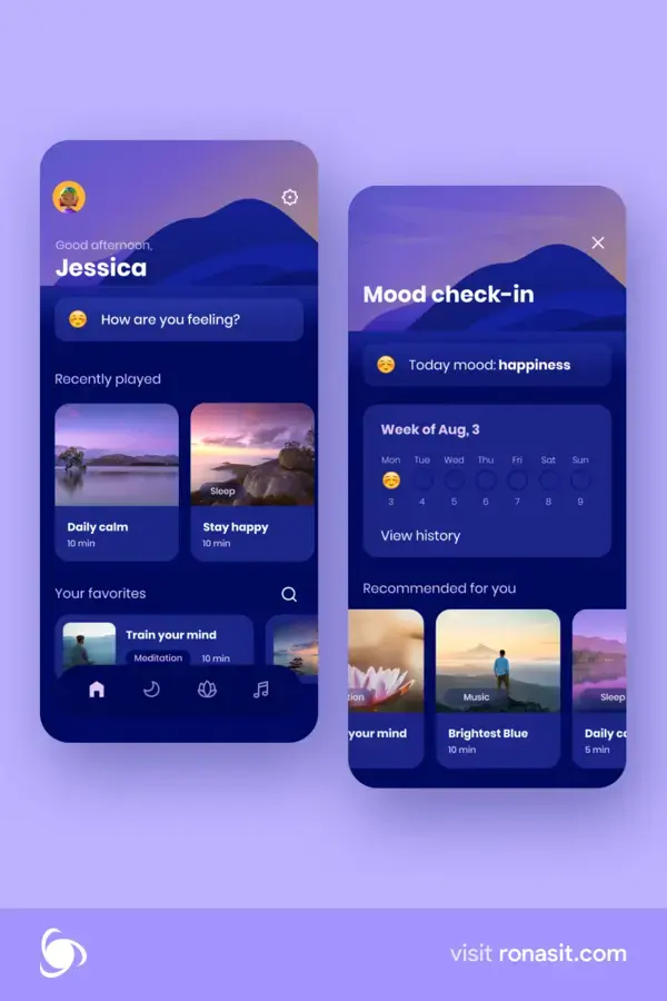 Calm Mobile App Redesign | UI/UX