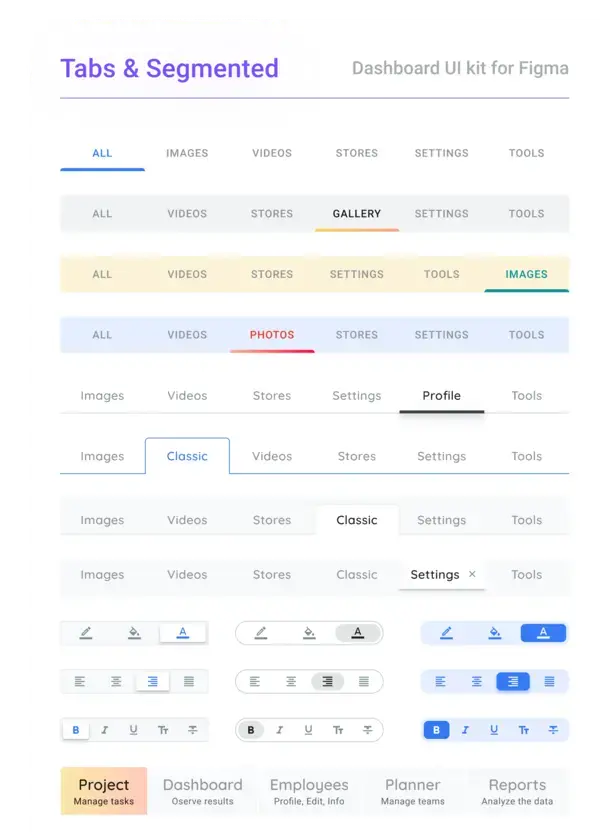 Tabs & Segmented controls UI design patterns