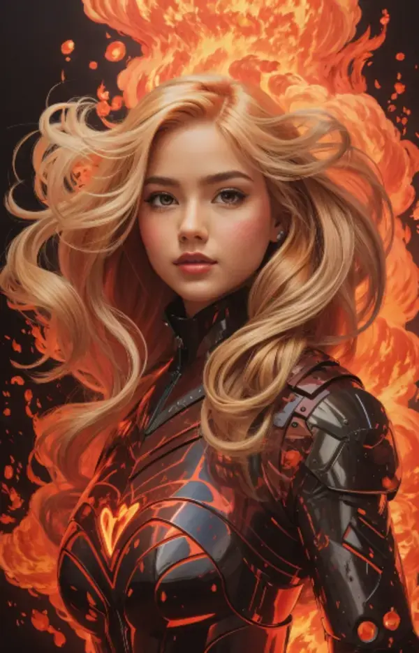 Lava Girl Concept Character Art.