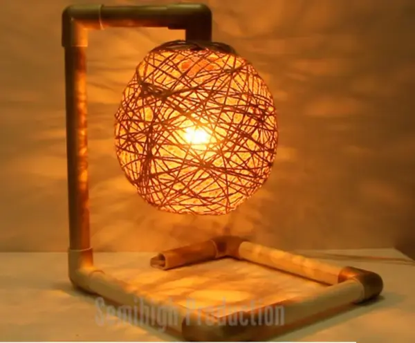How To Make lampshade with Jute Yarn | Creative Room Decor Idea 