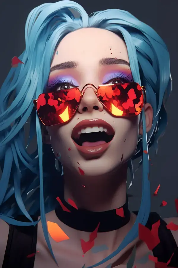 Jinx with fashion glasses