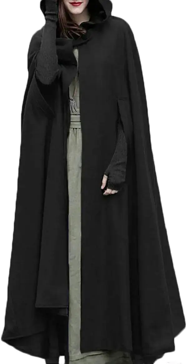 Amazon.com: itifu Women Trench Coat Open Front Cardigan Jacket Coat Cape Cloak Poncho Plus (Green, S) : Clothing, Shoes &amp; Jewelry