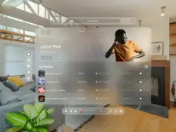 Apple Vision Pro: Music Player UI