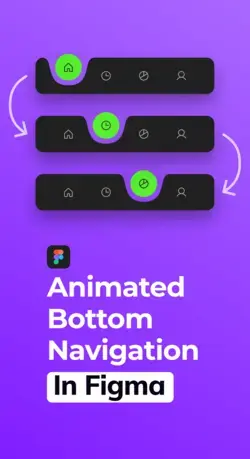 Animated bottom navigation in Figma - Prototyping Tutorial