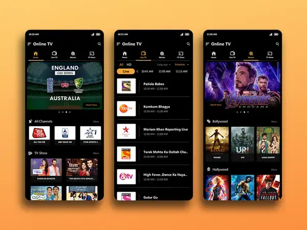 Online TV App | Search by Muzli