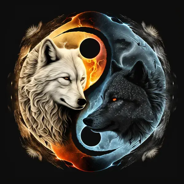 Wolves Yin and Yang