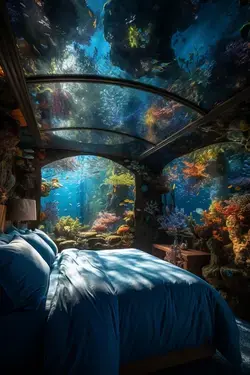 Underwater Bedroom with an Omni Sea View