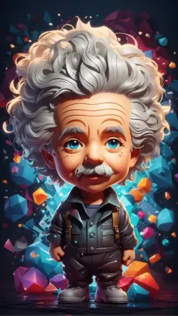 Albert Einstein Digital Art - Cute and Elegant design