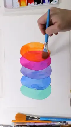 Stacked Watercolor by Josie Lewis