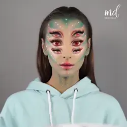 Female 6 Eye Alien Make Up Illusion