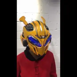 Bumblebee helmet armor cosplay display
