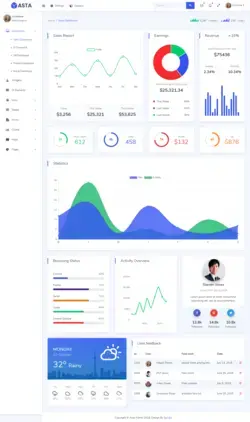 Asta – Bootstrap 4 Responsive Admin HTML5 Dashboard Template