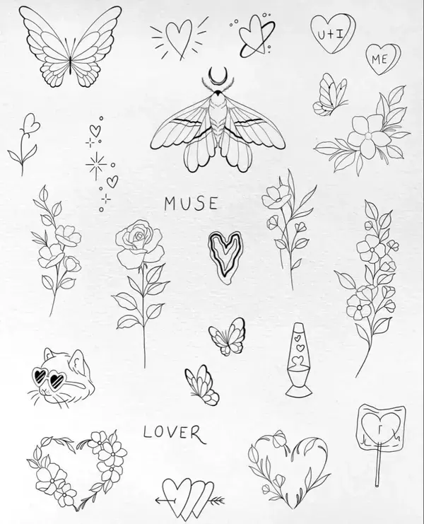 I will draw and design simple minimal tattoos according to your style