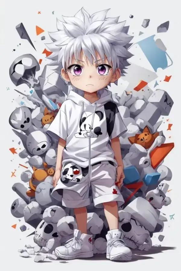 _design_tshirt_graphic_cute_cartoon_killua_full_white